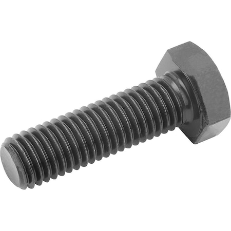 Class 12.9, M12 Hex Head Cap Screw, Black Oxide Steel, 30 Mm L